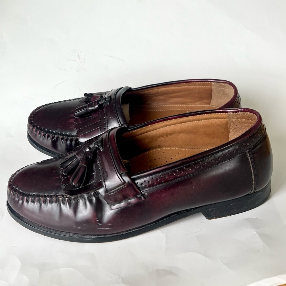 Bass Burgundy Leather Loafers